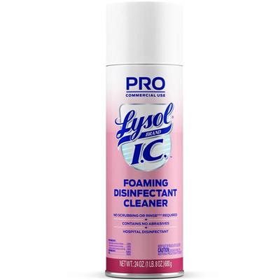 Lysol I.C. Foam Disinfectant - Ready-To-Use - 24 fl oz (0.8 quart) - Non-abrasive, Bleach-free, Anti-bacterial, Deodorize, Rinse-free, Scrub-free - White Aerosol Spray Can - 1 Each