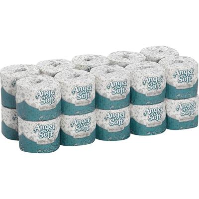 Angel Soft Professional Series Embossed Toilet Paper - 2 Ply - 4" Width x 4.05" Length - 450 Sheets/Roll - White - 20 / Carton