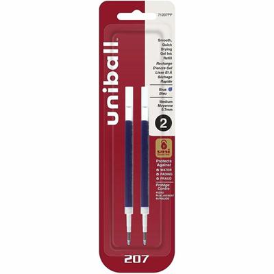 uniball™ 207 Gel Pen Refill - 0.70 mm , Medium Point - Blue Ink - Super Ink - 2 / Pack