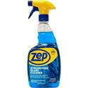 Zep Streak-Free Glass Cleaner - For Glass - 32 fl oz (1 quart) - Recommended For: Fingerprint Remover, Grease Remover, Lipstick Remover, Soil Remover - Quick Drying, Disinfectant, Heavy Duty - Blue - 1 Each