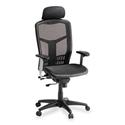 Lorell ErgoMesh Series Mesh High-Back Office Chair - Black Seat Color - Mesh Seat Material - Mesh Back Material - Plastic, Steel Frame Material - Black - 1 Each