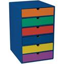 Classroom Keepers 6-Shelf Organizer - 6 Shelf(ves) - 17.75" Height x 13.50" Width x 12" Depth - 70% Recycled - Blue - 1 Each