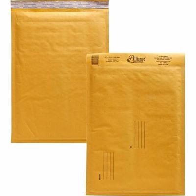 Alliance Rubber Kraft Bubble Mailers - Bubble - #4 - 9 1/2" Width x 14 1/2" Length - Peel & Seal - Kraft - Paper - 25 / Carton