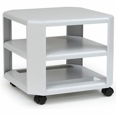 Master Mobile Printer Stand - 75 lb Load Capacity - 2 x Shelf(ves) - 8.50" Height x 18" Width x 18" Depth - Floor - Steel - Gray