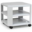 Master Mobile Printer Stand - 75 lb Load Capacity - 2 x Shelf(ves) - 8.50" Height x 18" Width x 18" Depth - Floor - Steel - Gray