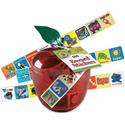 Pacon Plastic Apple Reward Stickers - 1" Height x 1" Width x 4" Length - Red - Plastic - 1 Pack