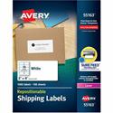 Avery&reg; Repositionable Labels, Sure Feed, 2" x 4" , 1,000 Labels (55163) - 2" Width x 4" Length - Permanent Adhesive - Rectangle - Laser - Matte White - Matte - Paper - Repositionable, Adhesive, Customizable - 10 / Sheet - 10 Total Sheets - 1000 T