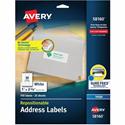 Avery&reg; Repositionable Address Labelss - Sure Feed Technology - 1" Width x 2 5/8" Length - Permanent Adhesive - Rectangle - Inkjet - Matte White - Matte - Paper - Adhesive, Customizable, Damage Resistant, Jam Resistant, Repositionable - 30 / Sheet