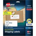 Avery&reg; Repositionable Labels, Sure Feed, 2" x 4" , 250 Labels (58163) - 2" Width x 4" Length - Permanent Adhesive - Rectangle - Inkjet - Matte White - Matte - Paper - Adhesive, Customizable, Damage Resistant, Jam Resistant, Removable, Repositiona