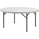 Lorell Ultra-Lite Banquet Folding Table - Round Top - 700 lb Capacity - 60" Table Top Diameter - 29.25" Height - Indoor, Outdoor - Gray - 1 Each