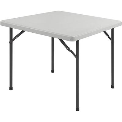 Lorell Ultra-Lite Banquet Folding Table - Square Top - 600 lb Capacity - 29" Height x 36" Width x 36" Depth - Indoor, Outdoor - Gray, Powder Coated - 1 Each