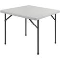 Lorell Ultra-Lite Banquet Folding Table - Square Top - 600 lb Capacity - 29" Height x 36" Width x 36" Depth - Indoor, Outdoor - Gray, Powder Coated - 1 Each