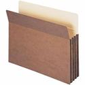 Smead Straight Tab Cut Letter Recycled File Pocket - 8 1/2" x 11" - 3 1/2" Expansion - Redrope - Tear Proof Gusset - 100% Recycled - 25 / Box