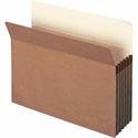 Smead Straight Tab Cut Letter Recycled File Pocket - 8 1/2" x 11" - 5 1/4" Expansion - Redrope - Tear Proof Gusset - 100% Recycled - 10 / Box