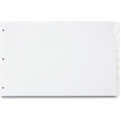 Cardinal&reg; Write 'n Erase Special Mylar Tab Dividers - 8 x Divider(s) - Write-on Tab(s) - 8 Tab(s)/Set - 17.5" Divider Width x 11.50" Divider Length - Tabloid - 11" Width x 17" Length - White Divider - White Tab(s) - Reinforced Tab, Reinforced Hol