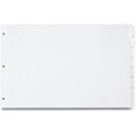 Cardinal&reg; Write 'n Erase Special Mylar Tab Dividers - 8 x Divider(s) - Write-on Tab(s) - 8 Tab(s)/Set - 17.5" Divider Width x 11.50" Divider Length - Tabloid - 11" Width x 17" Length - White Divider - White Tab(s) - Reinforced Tab, Reinforced Hol