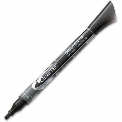 Quartet EnduraGlide&reg; Dry-Erase Markers - Fine Marker Point - Erasable - Black Ink - 12 / Box
