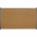 Quartet Arc Cubicle Bulletin Board - 18" Board Height x 30" Board Width - Brown Natural Cork Surface - Durable, Self-healing - Silver Aluminum Frame - 1 Each