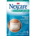 Nexcare Soft Cloth Premium Adhesive Gauze Pad - 3 Ply - 5 - 2.38" Width x 3" Length - White - 5/Pack - 3 / Box