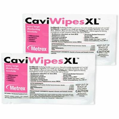 Metrex Caviwipes XL Disinfecting Towelettes - Disinfectant, Bleach-free, Fragrance-free - White - 50 / Box