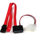 StarTech.com 20in Slimline SATA Male to SATA Cable - For Optical Drive - Red - 1.67 ft Cord Length - LP4 / SATA, SATA - 1 Each