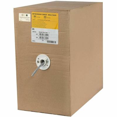 StarTech.com Bulk Cat6 Ethernet Cable - 1000 ft. - Stranded - CM-Rated for In-Wall Use - Gray - 1000 ft Category 6 Network Cable for Network Device - 1 Gbit/s - Patch Cable - Unshielded Twisted Pair (UTP) - CM - 24 AWG - Gray - 1 Each