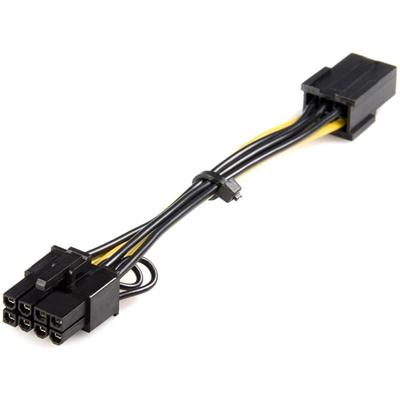 StarTech.com Power Adapter Cable - PCI Express - 6 Pin - 8 Pin - PCIe - For PCI Express Card - Yellow - 6.10" Cord Length - PCI-E / PCI-E - 1 Each