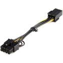 StarTech.com Power Adapter Cable - PCI Express - 6 Pin - 8 Pin - PCIe - For PCI Express Card - Yellow - 6.10" Cord Length - PCI-E / PCI-E - 1 Each