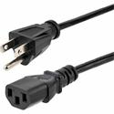 StarTech.com Standard Power Cord - For Desktop Computer, Scanner, Monitor, Printer - 125 V AC / 10 A - Black - 1 ft Cord Length - NEMA 1-15P / IEC 60320 C13 - 1 Each