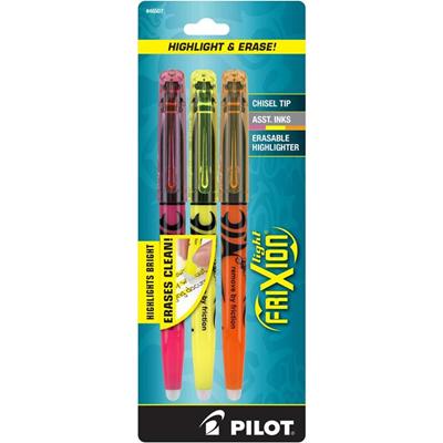 FriXion Highlighters - Chisel Marker Point - Erasable - Assorted Ink - Multipurpose - 3 / Set