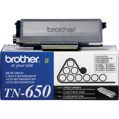 Brother TN650 Original Laser Toner Cartridge - Black - 1 Each - 8000 Pages