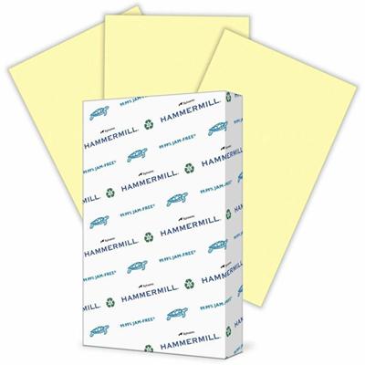 Hammermill Colors Recycled Copy Paper - Canary - Legal - 8 1/2" x 14" - 20 lb Basis Weight - Sustainable Forestry Initiative (SFI) - Jam-free - Canary - 10 / Pack
