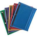 Oxford Zipper Binder Pockets - For 7 1/2" x 10 1/2" Sheet - Ring Binder - Assorted - Vinyl - 1 Each