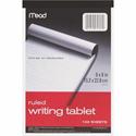 Mead Ruled Writing Tablet - 100 Sheets - Ruled Front Ruling - 20 lb Basis Weight - 6" x 9" Sheet Size - White Paper - 1 Each