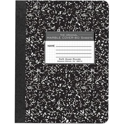 Roaring Spring Graph Ruled Hard Cover Composition Book - 80 Sheets - 160 Pages - Printed - Sewn/Tapebound - Both Side Ruling Surface - 15 lb Basis Weight - 56 g/m² Grammage - 9 3/4" x 7 1/2" Sheet Size - 0.33" Height x 7.5" Width x 9.8" Length -