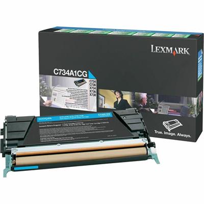 Lexmark Original Standard Yield Laser Toner Cartridge - Cyan - 1 Each - 6000 Pages