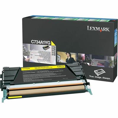Lexmark Original Standard Yield Laser Toner Cartridge - Yellow - 1 Each - 6000 Pages