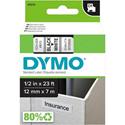Dymo D1 Electronic Tape Cartridge - 1/2" Width - Thermal Transfer - White - Polyester - 1 Each