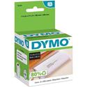Dymo White Address Labels - 3 1/2" Width x 1 1/8" Length - Permanent Adhesive - Rectangle - Direct Thermal - White - Paper - Self-adhesive - 130 / Roll - 1 Box