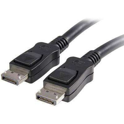 StarTech.com 50 ft DisplayPort Cable with Latches - M/M - 50 ft DisplayPort Video Cable for Audio/Video Device, Monitor, Projector, Graphics Card, Workstation, Notebook - First End: 1 x 20-pin DisplayPort Digital Audio/Video - Male - Second End: 1 x 