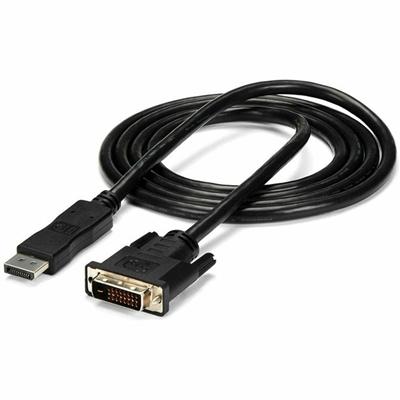 StarTech.com DisplayPort to DVI Cable - 6 ft DisplayPort/DVI-D Video Cable Adapter for Video Device, HDTV, Projector, TV, Monitor, Workstation, Desktop Computer, Notebook, Docking Station - First End: 1 x 20-pin DisplayPort 1.2 Digital Audio/Video - 