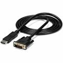 StarTech.com DisplayPort to DVI Cable - 6 ft DisplayPort/DVI-D Video Cable Adapter for Video Device, HDTV, Projector, TV, Monitor, Workstation, Desktop Computer, Notebook, Docking Station - First End: 1 x 20-pin DisplayPort 1.2 Digital Audio/Video - 