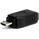 StarTech.com USB 2.0 Adapter - Micro USB (M) - Mini USB (F) - USB 2.0 -Adapter - 1 x 5-pin Micro Type B USB 2.0 USB Male - 1 x 5-pin Mini Type B USB 2.0 Mini USB Female - Nickel Connector - Black - 1 Each