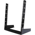 StarTech.com Open Frame 2 Post Rack - For LAN Switch, Patch Panel, Server, A/V Equipment, Router, Switch - 12U Rack Height x 19" Rack Width - Rack-mountable - 2 Post - Black - Steel - 110.23 lb Maximum Weight Capacity - TAA Compliant