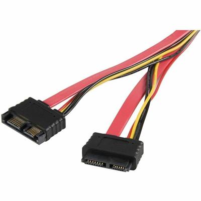 StarTech.com Slimline SATA Extension Cable - 1.67 ft SATA Data Transfer Cable - First End: 1 x SATA - Male - Second End: 1 x SATA - Female - Extension Cable - Red - 1 Each