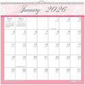 House of Doolittle BCA Wirebound Monthly Wall Calendar - Julian Dates - Monthly - 1 Year - January 2026 to December 2026 - 1 Month Single Page Layout - 12" x 12" Sheet Size - 1.75" x 1.50" Block - Wire Bound - Pink - Paper - Reference Calendar, Eyele