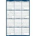 House of Doolittle Academic July-June Wall Calendar - Julian Dates - Yearly - 1 Year - July 2025 to June 2026 - 24" x 37" Sheet Size - 1.13" x 1.63" , 1.25" x 1.38" Block - Blue, Gray - Paper - Laminated, Erasable, Write on/Wipe off - 1 Each