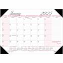 House of Doolittle Breast Cancer Awareness Compact Desk Pad - Julian Dates - Monthly - 12 Month - January 2026 to December 2026 - 1 Month Single Page Layout - 18 1/2" x 13" Sheet Size - 2.12" x 1.75" Block - Desk Pad - Pink - Paper, Vinyl - Notepad, 