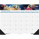 House of Doolittle EarthScapes Sea Life Desk Pads - Julian Dates - Monthly - 12 Month - January 2026 to December 2026 - 1 Month Single Page Layout - 22" x 17" Sheet Size - 2.25" x 3.06" Block - Desk Pad - White - Leatherette, Paper - Holder, Notepad,