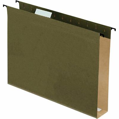 Pendaflex 1/5 Tab Cut Letter Recycled Hanging Folder - 8 1/2" x 11" - Capacity2" Expansion - Green - 10% Recycled - 20 / Box